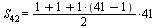 S[42] = `+`(`*`(41, `*`(`*`(`+`(`+`(1, 1), `+`(41, -1)), `/`(1, 2)))))