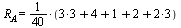 R[A] = `*`(`/`(1, 40), `+`(`+`(`+`(`*`(3, 3), 4), 1), 2, `*`(2, 3)))