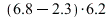 `+`(`*`(6.2, `*`(`+`(6.8, -2.3))))