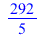 `/`(292, 5)