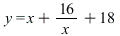 y = `+`(x, `/`(`*`(16), `*`(x)), 18)